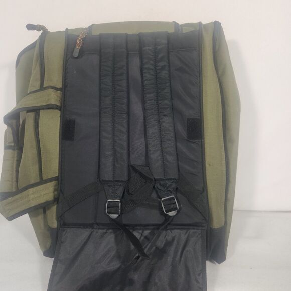 Rugged Gear Rolling Duffel Backpack 96L Green Black Wheels Travel Hiking Bag - Picture 8 of 12